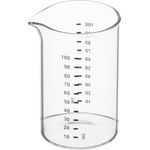 Weis Messbecher, Edelstahl, 0,1l Füllmenge, transparenter Messbecher