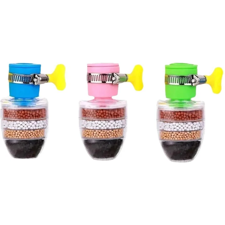 Dakexiong Wasserfilter für Wasserhahn, 3 Stück, 6 Schichten Aktivkohle für Küche und Waschbecken, schnelle Installation
