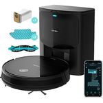Cecotec Conga 2499 Ultra Home Titanium Roboter mit Selbstentleerungsbasis, Gyroskop-Technologie, 2100 Pa, App, Multifunktionsbürste, 2 Seitenbürsten, 2 Mopas, automatische Beutelerkennung