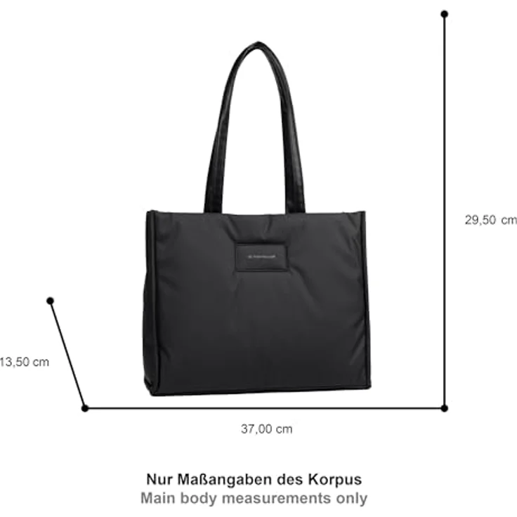Tom Tailor Patti Shopper Tasche, 37 cm, schwarz, aus 100% Polyurethan, 13.5 cm x 29.5 cm – Bild 4