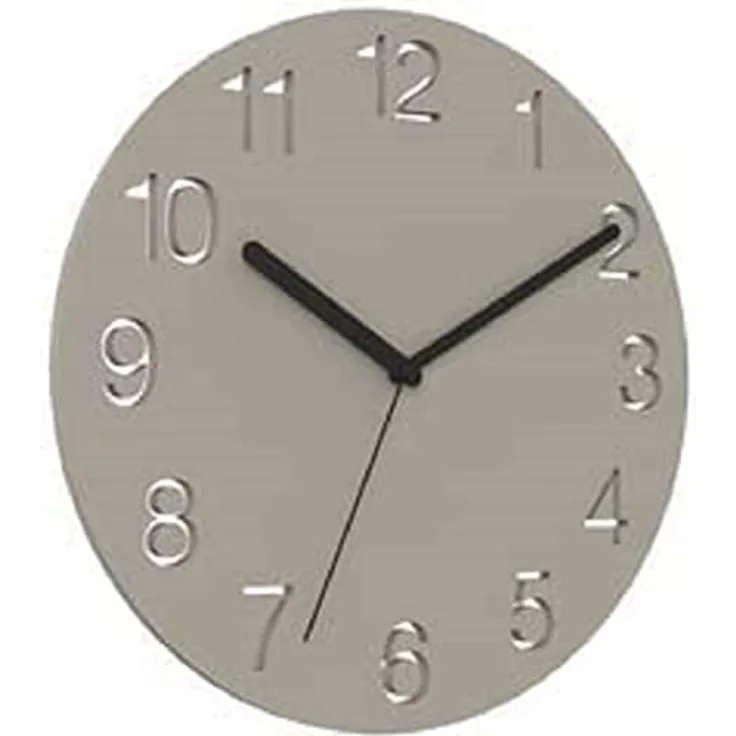 Unilux Moderne Wanduhr HELLO, Graues Ziffernblatt 40 cm, Aus Recycelten PET-Flaschen
