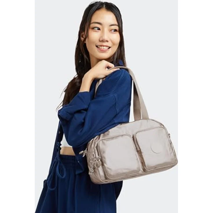 Kipling Basic Plus Cool Defea, Schultertasche 33 cm mit abnehmbarem Umhängeriemen und großen Außentaschen, Mehrfarbig – Bild 7