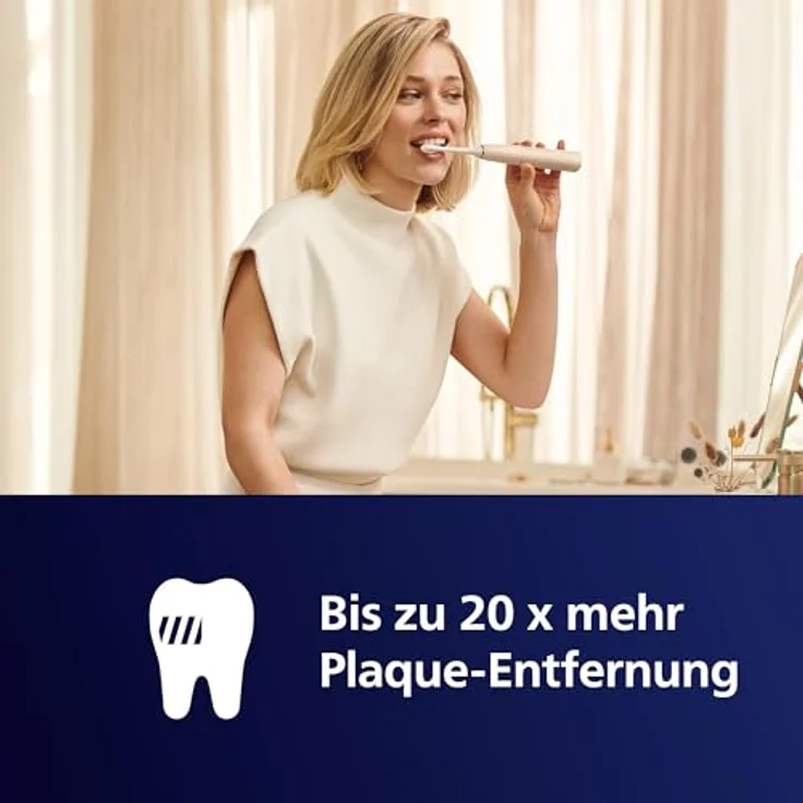 Philips Sonicare DiamondClean 9900 Prestige, elektrische Zahnbürste mit SenseIQ Technologie, 5 Putzmodi, 3 Intensitätsstufen, Reiseladeetui, champagner, Modell HX9992/44 – Bild 2
