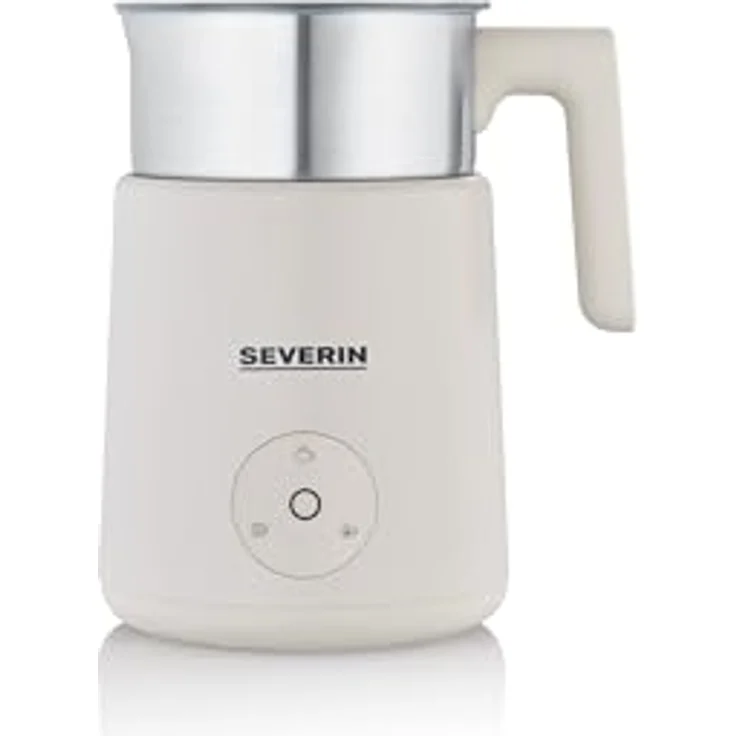 SEVERIN Design Induktions-Milchaufschäumer, elektrischer Milchschäumer mit Schokoladen-Funktion, geeignet für vegane Milch, Aesthetic, beige, SM 3589 – Bild 1