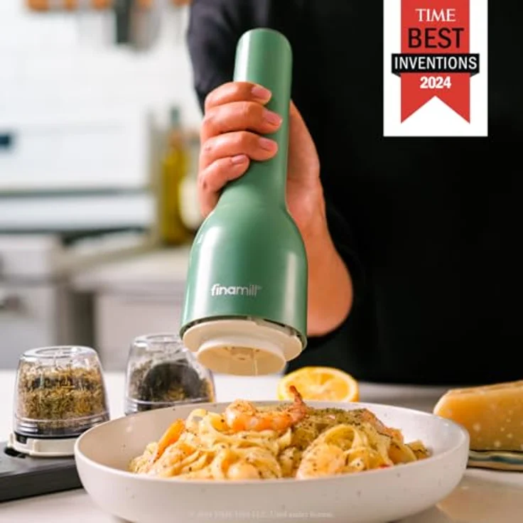 FinaMill FinaMill One sage mit zwei FinaPod Pro Plus Batteriebetrieben, Pfeffermühle + Salzmühle – Bild 3