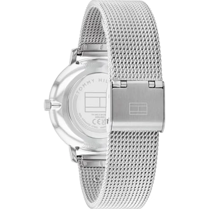 Tommy Hilfiger Tea Damenuhr Silber und Türkis Analog 1782738 - Edelstahl, Quarzwerk, wasserdicht bis 3 ATM, Mesh-Armband – Bild 3