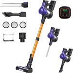 VacniQ Akku-Handstaubsauger S119 35kpa mit effizientem Filtersystem, 1,2L Staubbehälter, bis zu 45 min, Gold Blau