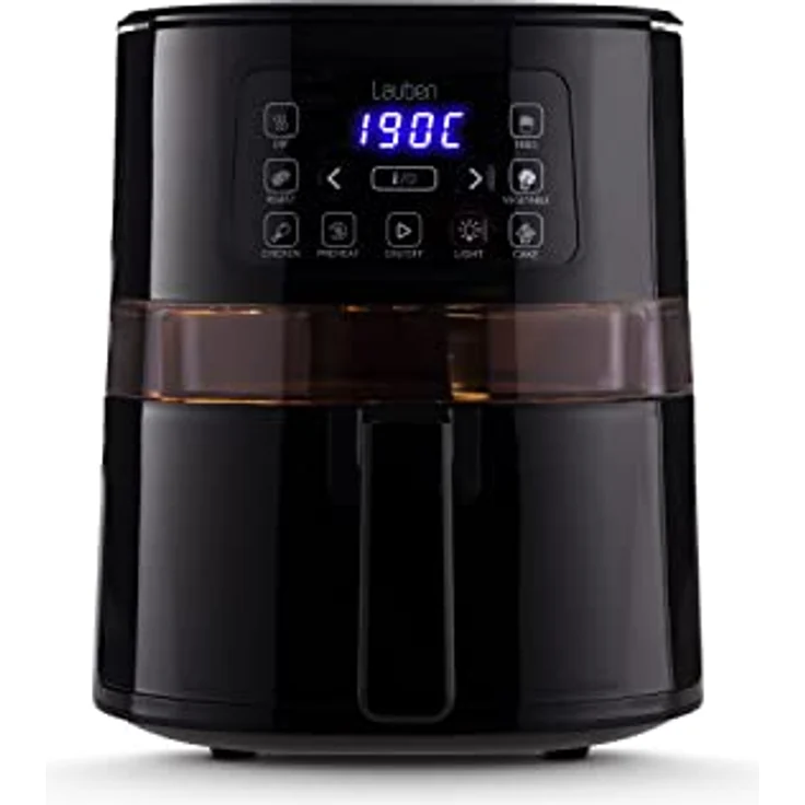 Lauben Hot Air Fryer 4000BC Heißluftfritteuse, 360° Heißluftzirkulation, 4 l Fassungsvermögen, 1600 W, 8 Programmen, spülmaschinenfest, einstellbare Temperatur: 120° - 200° – Bild 1