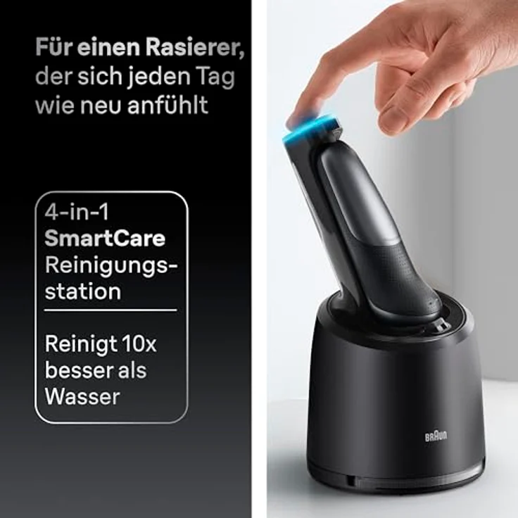 Braun Series 7 72-G7200cc, Elektrorasierer mit Präzisionstrimmer, wasserfest, 60 Minuten Akkulaufzeit, inklusive 4in1 SmartCare Center – Bild 7