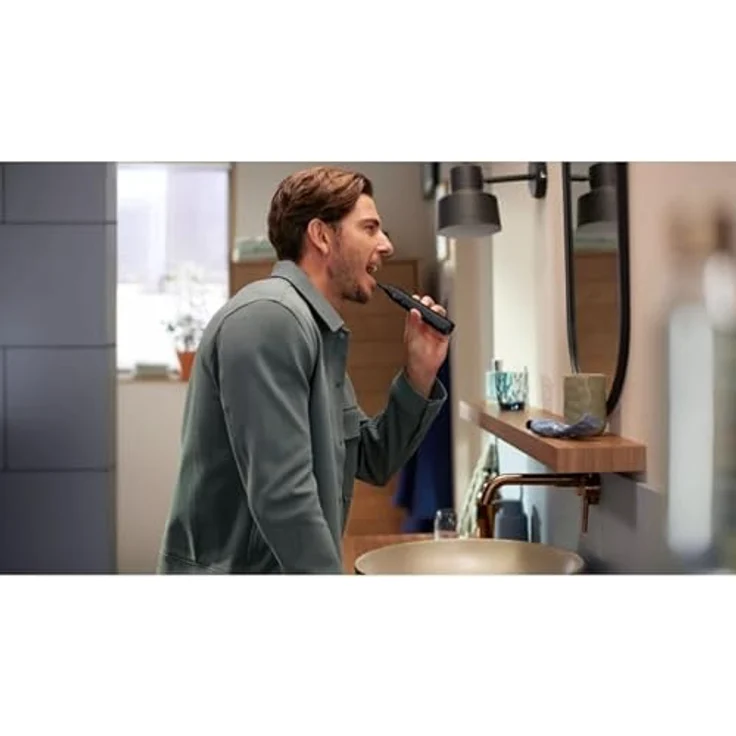 PHILIPS Sonicare HX7111/01 Series 5500, Elektrische Zahnbürste Schwarz mit Schalltechnologie und W2 Optimal White Bürstenkopf – Bild 4