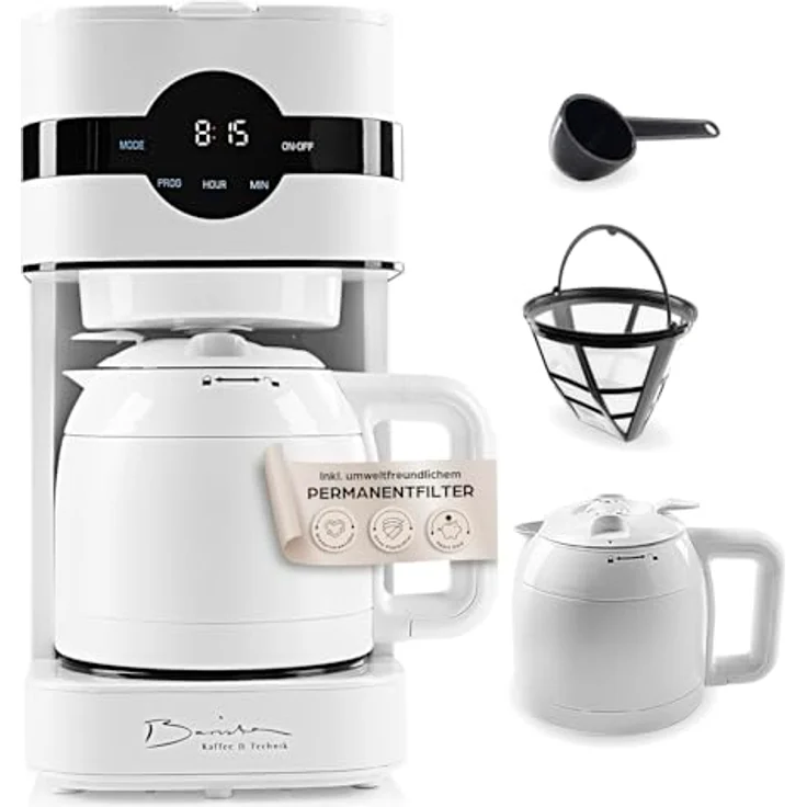 Barista Kaffee & Technik Filterkaffeemaschine mit Isolierkanne | Kaffeemaschine mit Touchdisplay & Timer | 900W | 1,25 Liter Wassertank für 8 Tassen Kaffee – Bild 1
