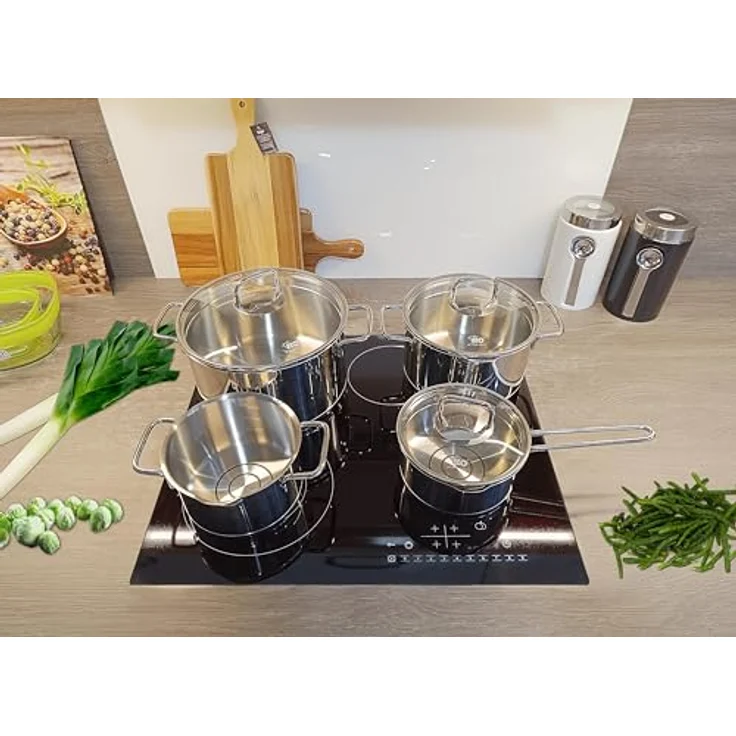 Acopino Glaskeramik Kochfeld autark 60cm Einbaukochfeld KM4-2 mit Sensor Touch Control und Bräterzone und Zweikreis-Zone – Bild 2