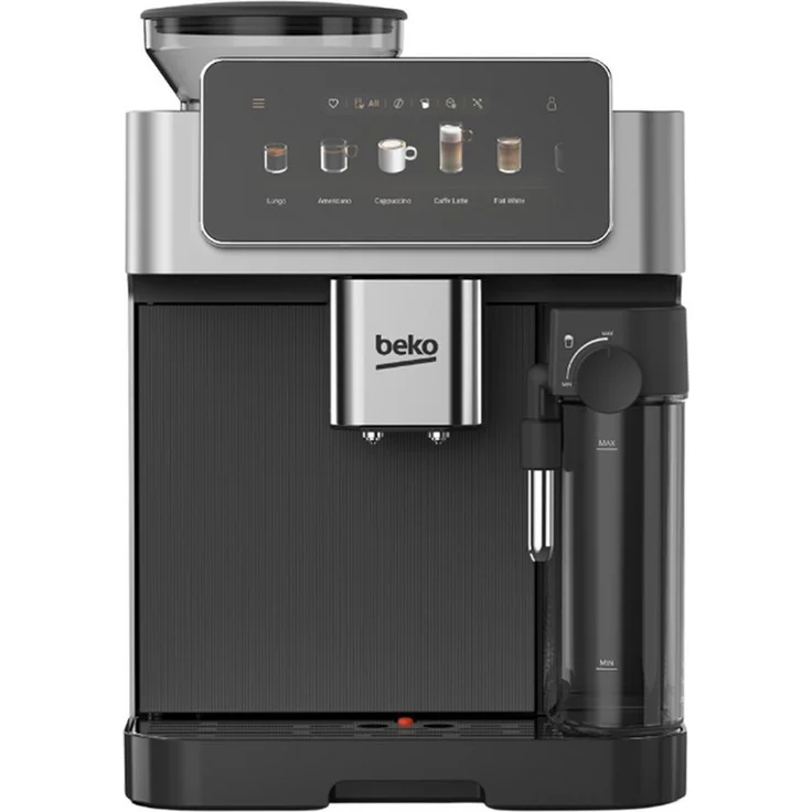 BEKO Kaffeevollautomat CEG 8564 X, Einstellbares Mahlwerk, 5 personalisierbare Profile, Grau/Schwarz