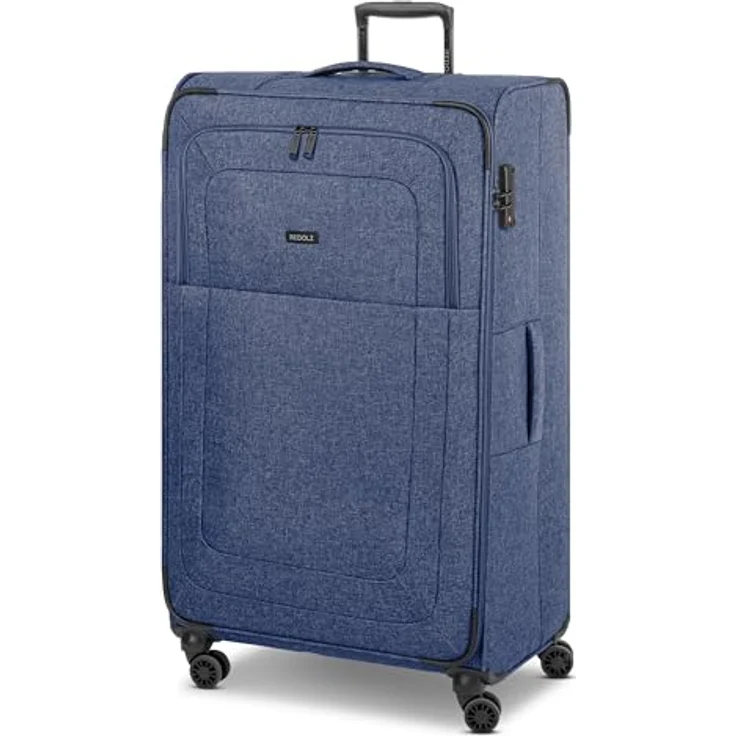 Redolz Essentials 12, XL 4-Rollen Trolley 90 cm, 130 l, sehr groß, blau, mit TSA-Schloss und intelligentem Innenleben – Bild 1