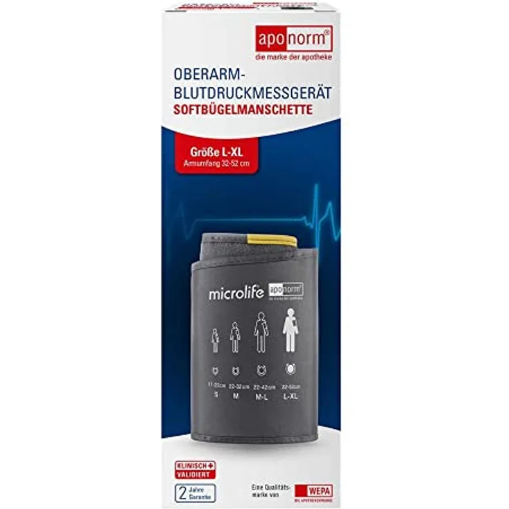 Aponorm BMG Oberarm Softmanschette Gr. L-XL, 1 St