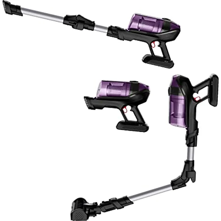 Rowenta RH98A0 X-Force Flex 12.60 kabelloser Akku-Stabstaubsauger | 150 Air Watt | bis zu 45 Min. Laufzeit | leistungsstark | Flex-Gelenk | LED-Düse | inkl. Zubehör | Lila/Schwarz – Bild 3