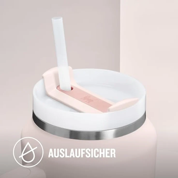 STANLEY 1913 Quencher H2.0 FlowState Trinkflasche 1.9L, BPA-frei, Thermobecher mit Strohhalm, Kühlt 15 Stunden, eisgekühlt 60 Stunden, spülmaschinenfest, Rose Quartz – Bild 5