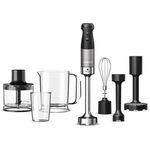 KENWOOD Triblade XL Pro HBM80.327BK Stabmixer Schwarz/Anthrazit (1200 Watt, 500 ml Zerkleinerer, 600 Mix- und Messbecher)