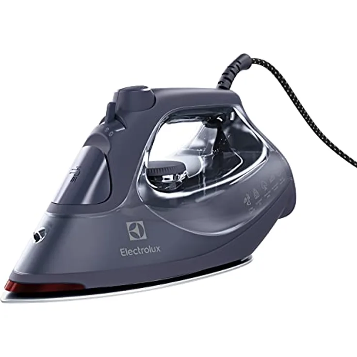 Electrolux Refine Bügeleisen 600 Modell E6SI1-4MN, Dampfbügeleisen mit 3-Positions-automatische Abschaltung, Kratzfeste Bügelsohle, Selbstreinigend, Antidropf, 2m Kabel, 2500W, Blau