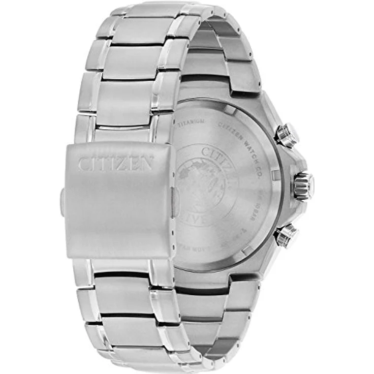 Citizen Armbanduhr Herren Chronograph Eco Drive Titanium CA0700 86L, Quarzuhr, 43 mm, silber – Bild 2