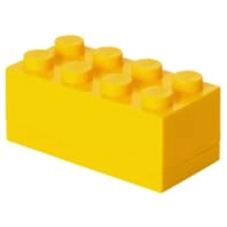 LEGO Mini-Box, 8 Noppen, Lunchbox-Einsatz, Snackbox, gelb – Bild 2
