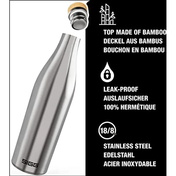 Sigg Trinkflasche Meridian Brushed 0,7L Thermosflasche, edelstahl gebürstet – Bild 4