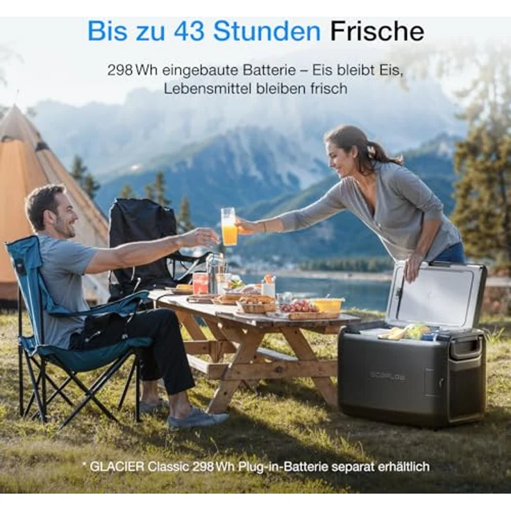 EF ECOFLOW GLACIER Classic Tragbare Kühlbox 35L, 43 Std. netzunabhängige Kühlung, 25 Min. Schnellgefrierfunktion, App-Steuerung, AC/DC/Solarenergie, für Camping und Roadtrips – Bild 2