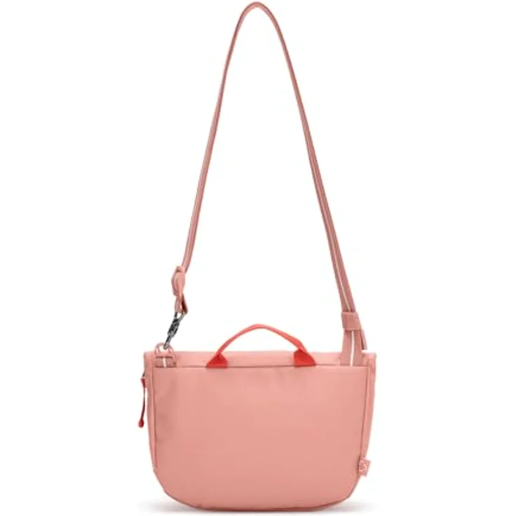 Pacsafe Go Saddle Crossbody Bag, Umhängetasche mit RFID-Blocker und Schlitzschutz, altrosa, 5-7 l Volumen – Bild 3