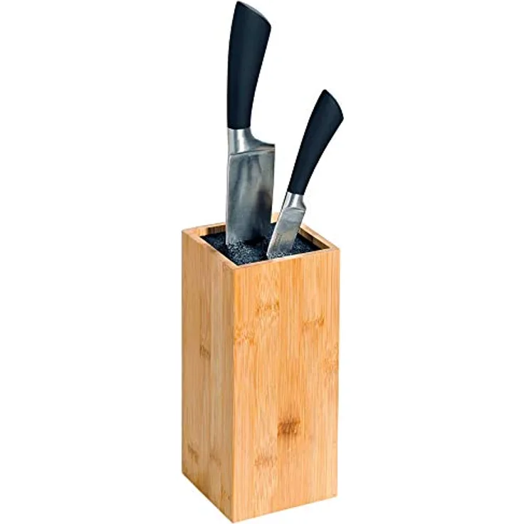 Kesper 58022 Messerblock, Bambus, Braun, 10 x 10 x 23 cm