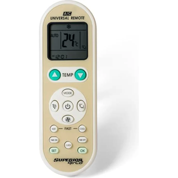 Superior Electronics Airco SUPCU002, Universelle Fernbedienung für Klimaanlagen mit 1000 Codes, ergonomisches Design, geringer Stromverbrauch, kompatibel mit Daikin, Mitsubishi, Samsung, LG, Panasonic und mehr – Bild 1