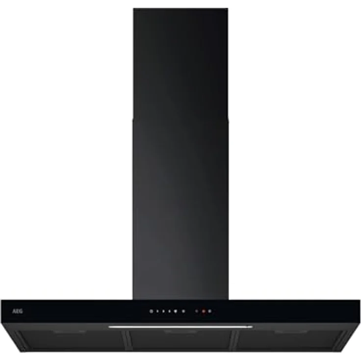 AEG NDB6791HB Wandhaube 90 cm, Schwarz, mit Hob²Hood, Luftleistung Abluft 730 m³/h, Hochleistungs-Fettfilter Plus