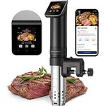KitchenBoss Sous Vide Garer Stick WLAN: G330 Wifi Präzisionskocher Präziser Temperatureinstellung bis 90°C IPX7 Wasserdicht TFT Touch-Display Immersion Tauchzikulator 360° Zirkulation mit Timer