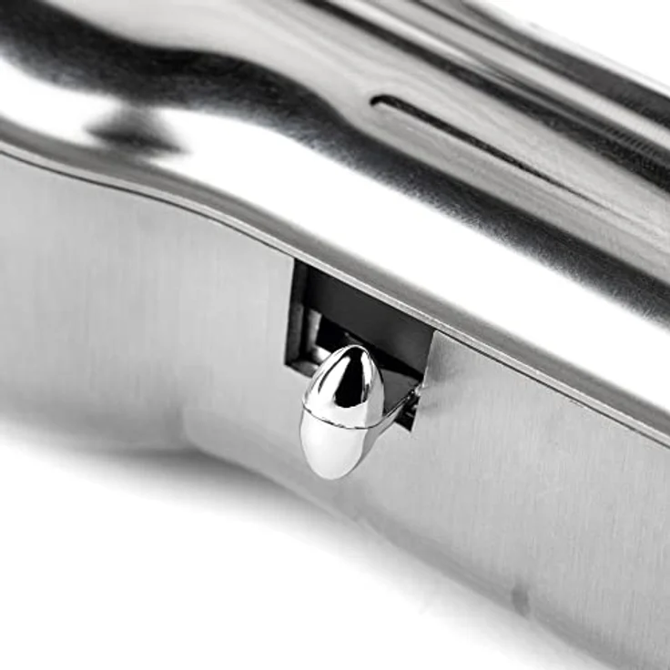 Jata JBCP4000 Professioneller Haarschneider aus Metall, hohe Präzision, 4 Schneidführungen, Klingen aus Edelstahl, 150 Minuten Akkulaufzeit, Grau – Bild 4