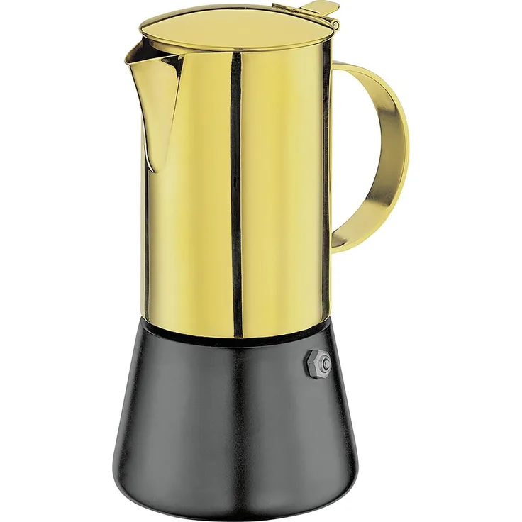 Cilio Espressokocher Aida Oro 6T, Espressokanne, Gold, Schwarz