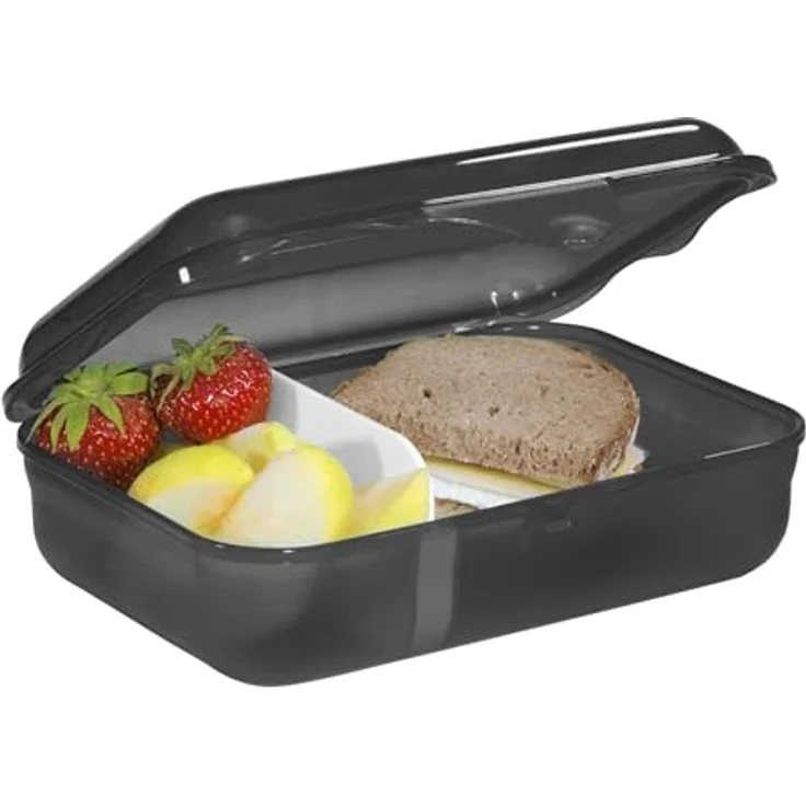 Step by Step Lunchbox mit Klickverschluss, spülmaschinengeeignet, herausnehmbare Trennwand, BPA-frei, 1-tlg. – Bild 2