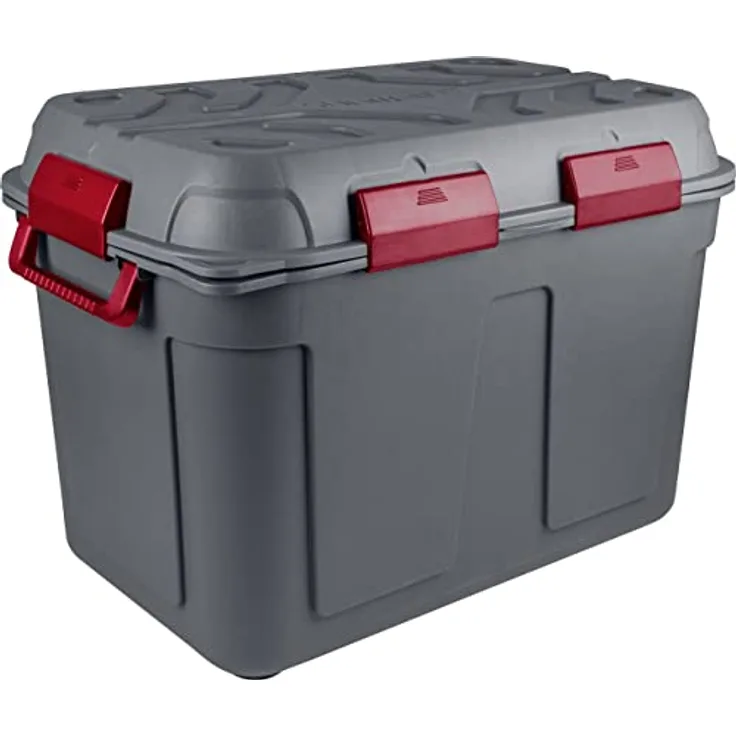 Sunware Q-Line wasserdichte Aufbewahrungsbox - 160 Liter - 790x545x545mm - Anthrazit/Rot