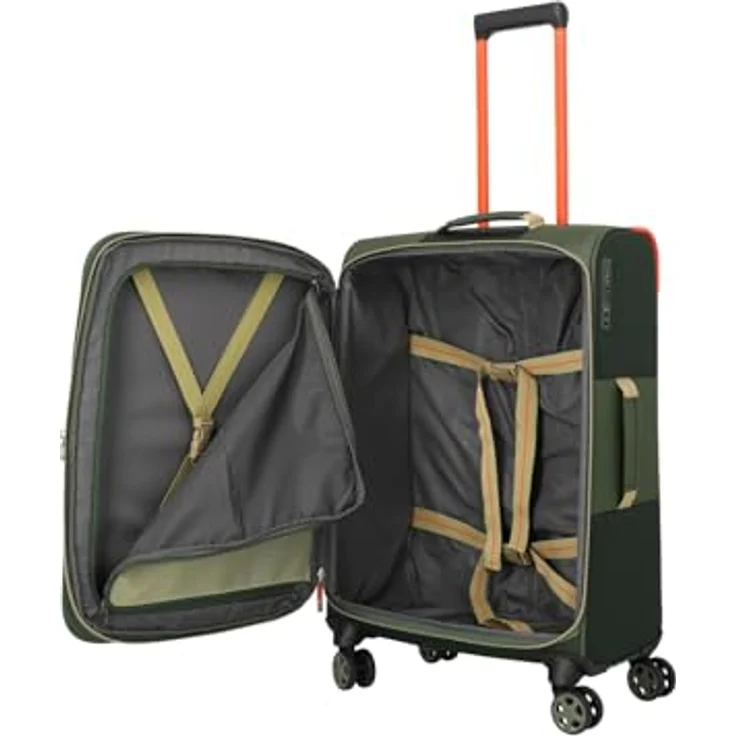 Travelite Weichschalenkoffer Color Craze M, mittelgroßer Reisekoffer mit TSA Kombinationsschloss, Dehnfalte, 4 Doppelrollen, 43 x 66 x 28/32 cm, 3,0 kg, 61–66 L – Bild 5