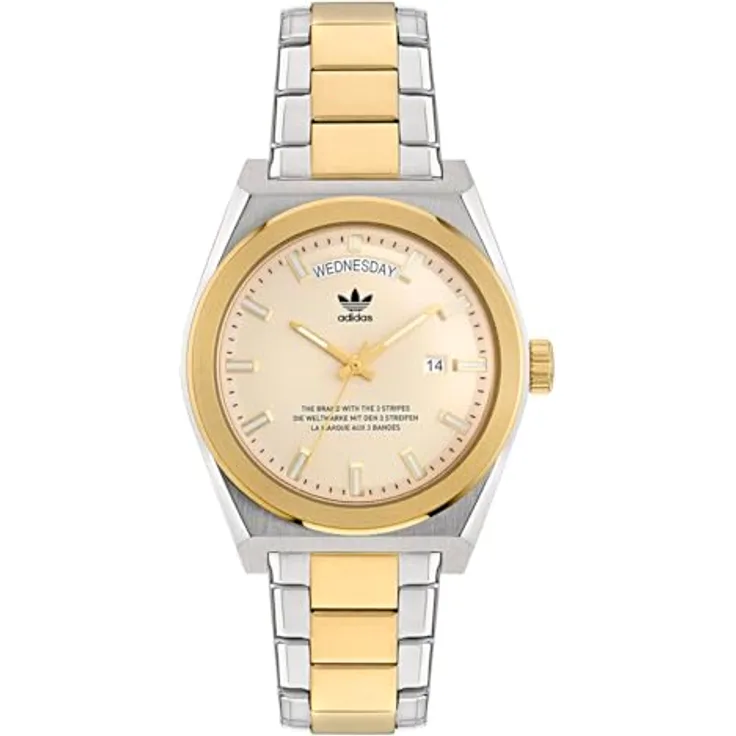 adidas Originals Quarzuhr CODE FIVE, analoge Armbanduhr mit Tag-Datum-Anzeige, elegante Silhouette