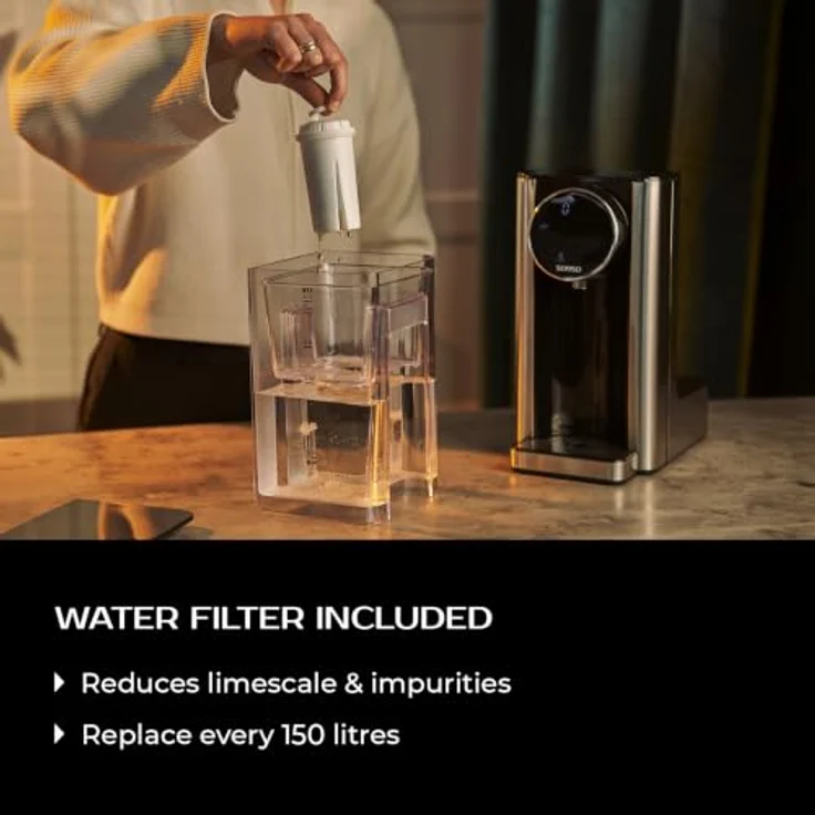 SORSO Flow Heißwasserspender mit 2600 W Leistung, 7 Temperaturstufen, 5 Mengenoptionen und 2,7-Liter-Wassertank, Edelstahl – Bild 9