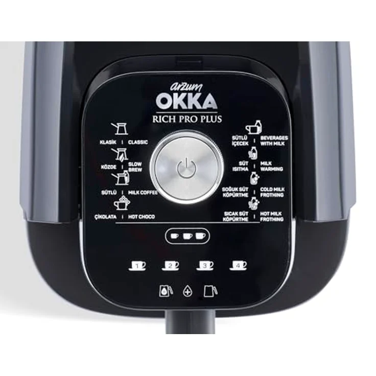Arzum Okka Rich Spin Pro Plus, Filterkaffeemaschine mit 8 Zubereitungseinstellungen, schwarz – Bild 6