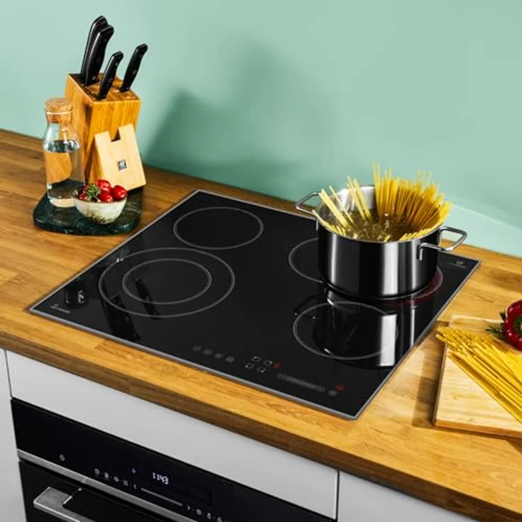 KKT KOLBE Autarkes Herdset, 60cm Einbaubackofen EB8017ED & 59cm Kochfeld CH5901AL, Katalyse, Pizzafunktion, Heißluft, Timer, Wärmeschutzverglasung, Airfry, SET8017CH59AL – Bild 3