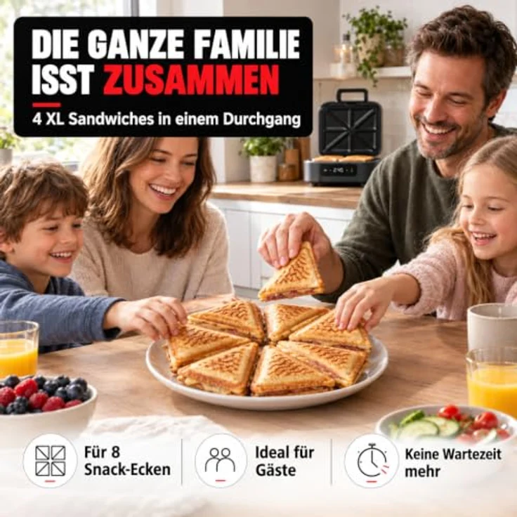 Gastroback Sandwichmaker 42469, praktisches Gerät für perfekte Sandwiches – Bild 3