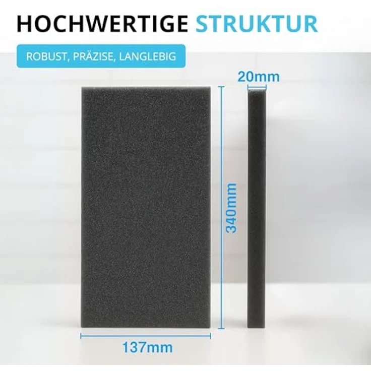 Filterwelt Filter für Gorenje D9866E SP-13 Panasonic Trockner | Schwammfilter Filtermatte 280 x 137 x 20 mm | 100% Made in Germany – Bild 2