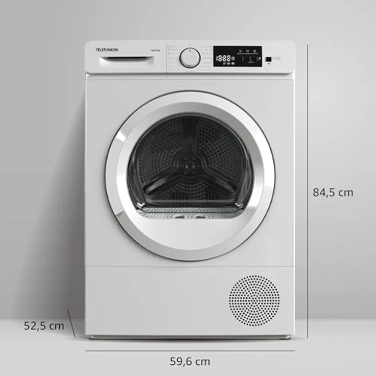 Telefunken TWP7EW, Wärmepumpentrockner für 7 kg Wäsche, Frontlader, A+ Energieeffizienz, 15 Programme, Knitterschutz, leise 64 dB, Trommelbeleuchtung – Bild 3