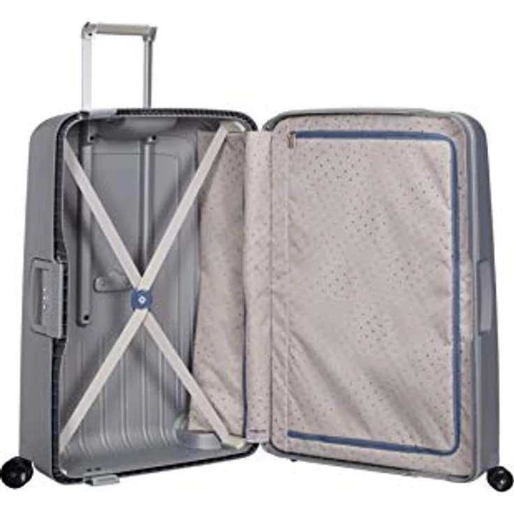 Samsonite S'Cure - Spinner M Koffer, 69 cm, 79 L, mit 4 Rollen, Silber (Silver) – Bild 4