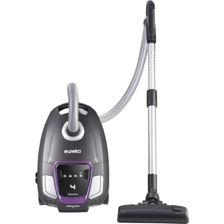 Eureka NEN300 Bodenstaubsauger mit Beutel, 700W, 62 dB(A), Hygienefilter, 2L, für Hartboden, Parkett und Teppich, inkl. Zubehör – Bild 1