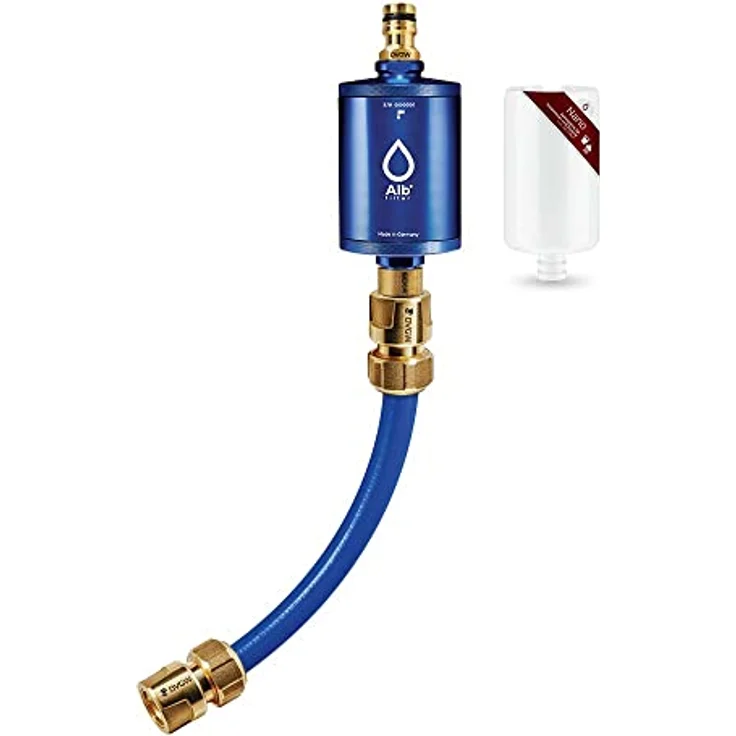 Blaufaktor Alb Mobil Nano Camping-Wasserfilter, Geka-Anschluss, Aluminium Titan, blau, mit Keimsperre gegen Bakterien und Krankheitserreger – Bild 2