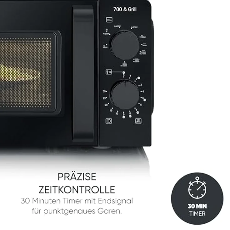 SEVERIN Mikrowelle mit Grillfunktion MW 9182, 900 Watt, 9 Leistungsstufen, kompakte Küche, inkl. Grillrost – Bild 6
