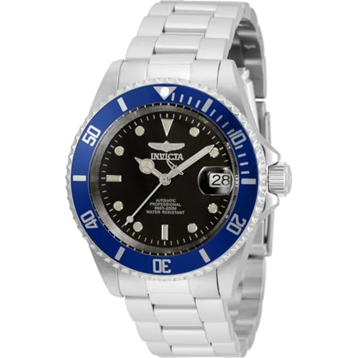 Invicta Pro Diver Automatikuhr, Edelstahlgehäuse 40mm mit schwarzem Zifferblatt und 20 bar Wasserdichtigkeit – Bild 1