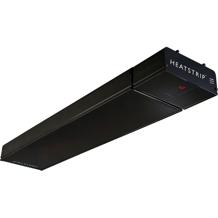 HEATSTRIP Enhance 2400 Watt, Infrarot Terrassenheizung mit Fernbedienung und App-Steuerung, elegante Glasfront, IPX5, schwarz